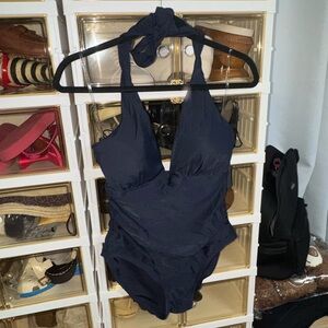 Navy Blue One Piece Swimsuit